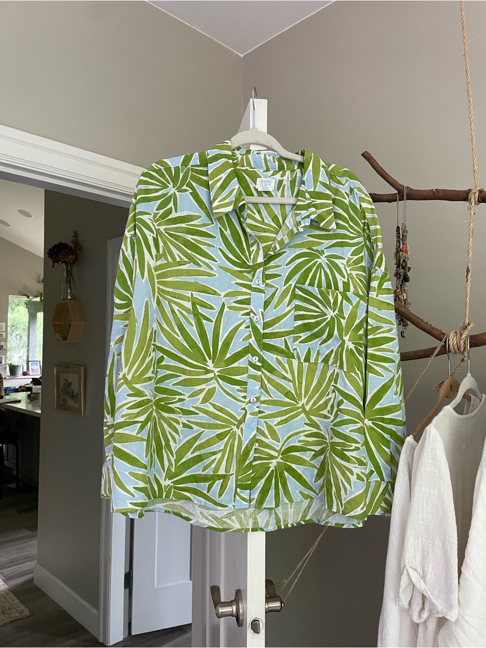 Sigrid Olsen linen button down 2X